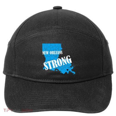 Support New Orleans Nola Strong 2025 Pray For Nola 7-Panel Snapback Hat