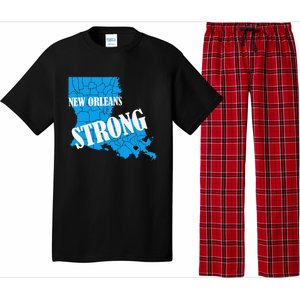 Support New Orleans Nola Strong 2025 Pray For Nola Pajama Set