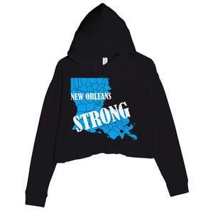 Support New Orleans Nola Strong 2025 Pray For Nola Crop Fleece Hoodie