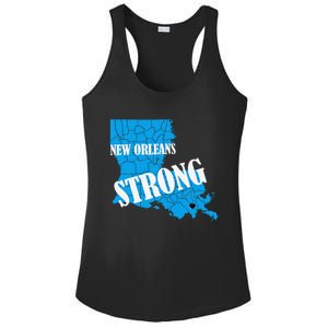 Support New Orleans Nola Strong 2025 Pray For Nola Ladies PosiCharge Competitor Racerback Tank