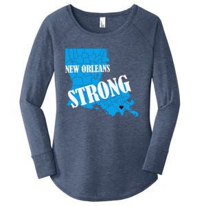 Support New Orleans Nola Strong 2025 Pray For Nola Women's Perfect Tri Tunic Long Sleeve Shirt