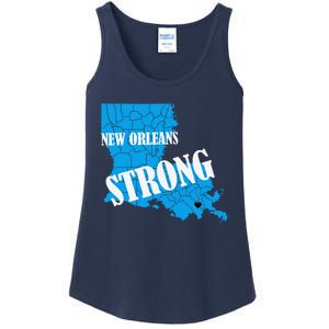 Support New Orleans Nola Strong 2025 Pray For Nola Ladies Essential Tank