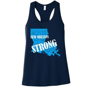 Support New Orleans Nola Strong 2025 Pray For Nola Women's Racerback Tank