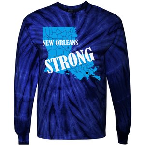 Support New Orleans Nola Strong 2025 Pray For Nola Tie-Dye Long Sleeve Shirt