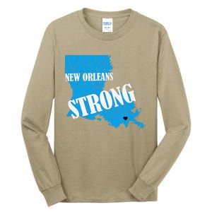 Support New Orleans Nola Strong 2025 Pray For Nola Tall Long Sleeve T-Shirt