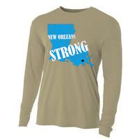 Support New Orleans Nola Strong 2025 Pray For Nola Cooling Performance Long Sleeve Crew