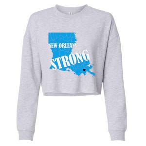 Support New Orleans Nola Strong 2025 Pray For Nola Cropped Pullover Crew