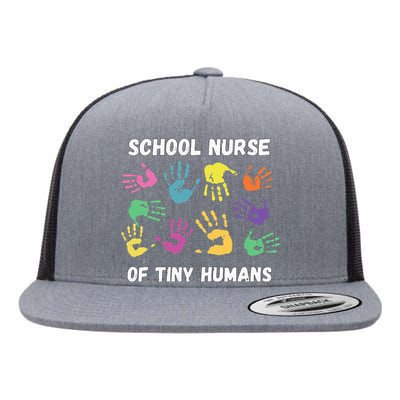 School Nurse Of Tiny Humans For Super Nurse Flat Bill Trucker Hat