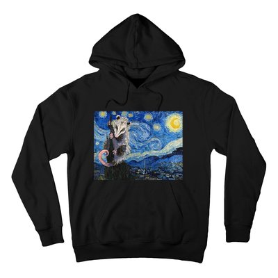 Starry Night Opossum Van Gogh Possum Funny Rodent Animal Hoodie