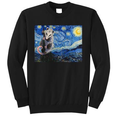 Starry Night Opossum Van Gogh Possum Funny Rodent Animal Sweatshirt