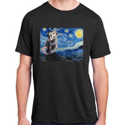 Starry Night Opossum Van Gogh Possum Funny Rodent Animal Adult ChromaSoft Performance T-Shirt