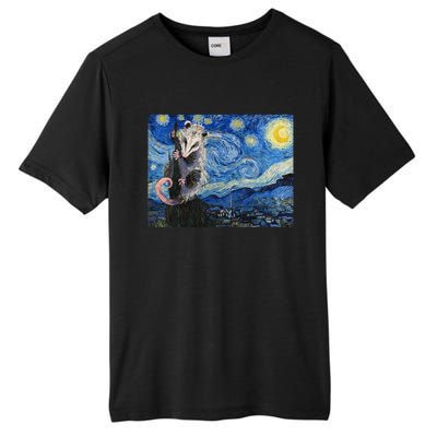 Starry Night Opossum Van Gogh Possum Funny Rodent Animal Tall Fusion ChromaSoft Performance T-Shirt