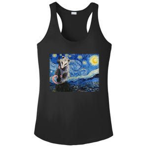 Starry Night Opossum Van Gogh Possum Funny Rodent Animal Ladies PosiCharge Competitor Racerback Tank