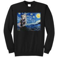 Starry Night Opossum Van Gogh Possum Funny Rodent Animal Tall Sweatshirt