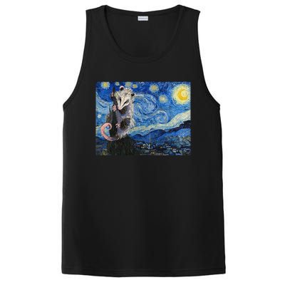 Starry Night Opossum Van Gogh Possum Funny Rodent Animal PosiCharge Competitor Tank