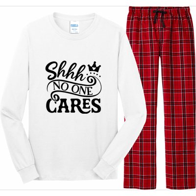 Shhh No One Cares Long Sleeve Pajama Set