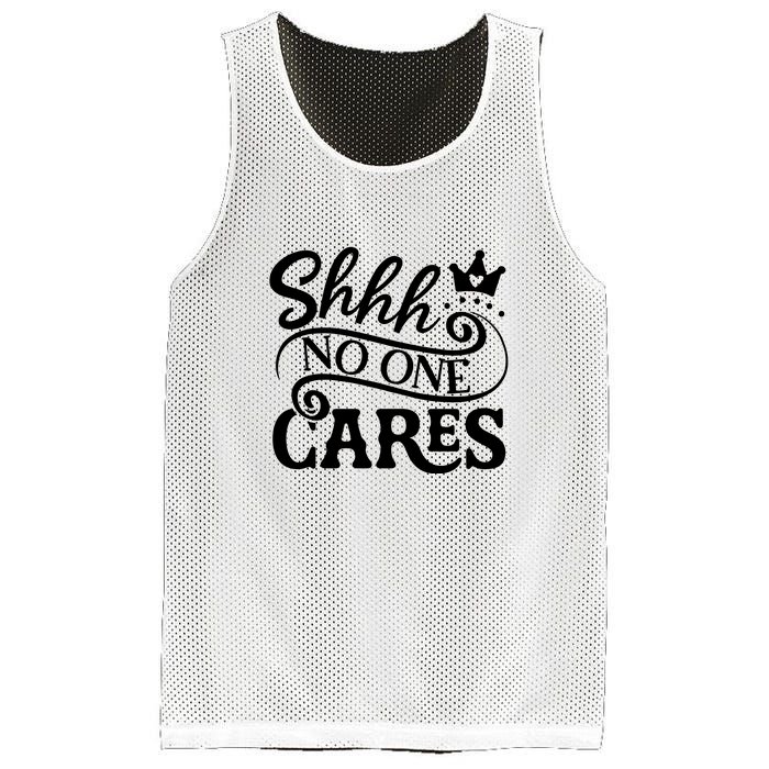 Shhh No One Cares Mesh Reversible Basketball Jersey Tank