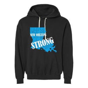 Support New Orleans Nola Strong 2025 Pray For Nola Garment-Dyed Fleece Hoodie