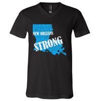 Support New Orleans Nola Strong 2025 Pray For Nola V-Neck T-Shirt