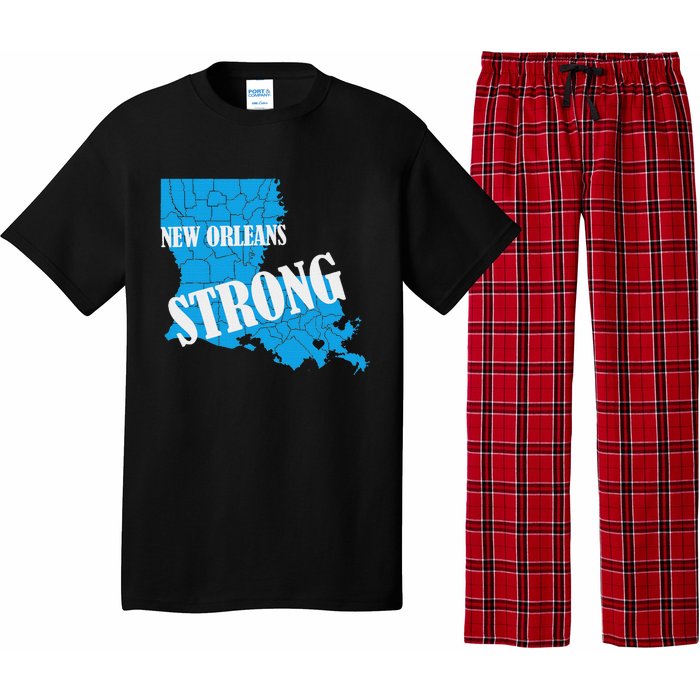 Support New Orleans Nola Strong 2025 Pray For Nola Pajama Set