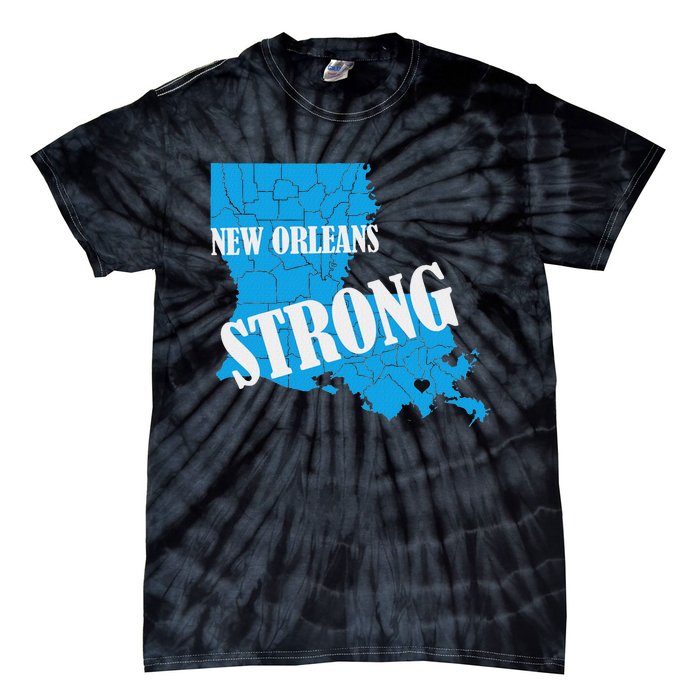 Support New Orleans Nola Strong 2025 Pray For Nola Tie-Dye T-Shirt