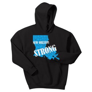 Support New Orleans Nola Strong 2025 Pray For Nola Kids Hoodie