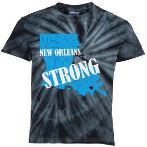 Support New Orleans Nola Strong 2025 Pray For Nola Kids Tie-Dye T-Shirt