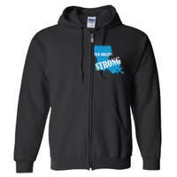 Support New Orleans Nola Strong 2025 Pray For Nola Full Zip Hoodie