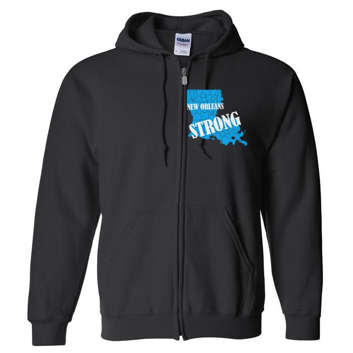 Support New Orleans Nola Strong 2025 Pray For Nola Full Zip Hoodie