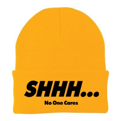 Shhh No One Cares Knit Cap Winter Beanie