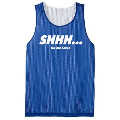 Shhh No One Cares Mesh Reversible Basketball Jersey Tank