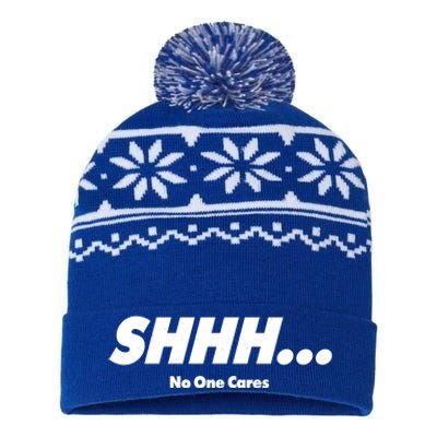 Shhh No One Cares USA-Made Snowflake Beanie