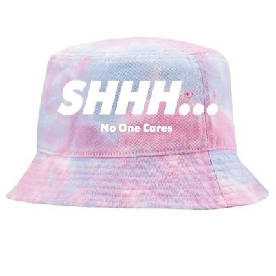 Shhh No One Cares Tie-Dyed Bucket Hat