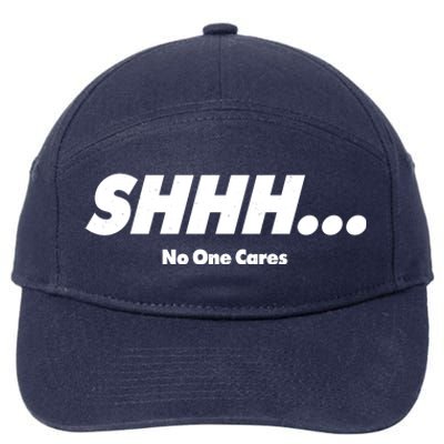 Shhh No One Cares 7-Panel Snapback Hat