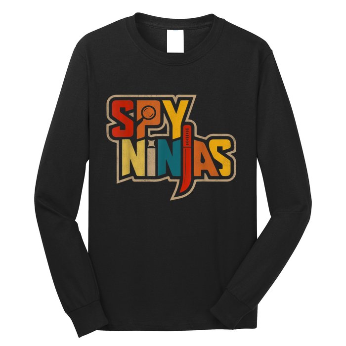 Spy Ninja Outfist, Funny Outfis Spy Gaming Ninja For Summer Long Sleeve Shirt