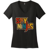 Spy Ninja Outfist, Funny Outfis Spy Gaming Ninja For Summer Women's V-Neck T-Shirt