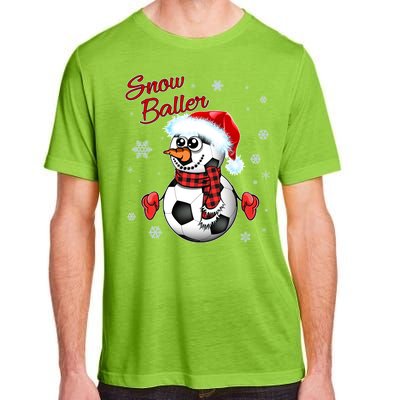 Snow Baller Soccer Chritsmas  Adult ChromaSoft Performance T-Shirt