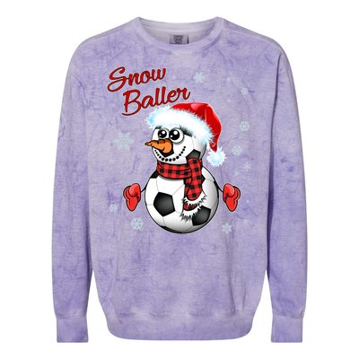 Snow Baller Soccer Chritsmas  Colorblast Crewneck Sweatshirt