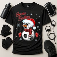 Snow Baller Soccer Chritsmas  Cooling Performance Crew T-Shirt