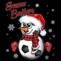 Snow Baller Soccer Chritsmas  Cooling Performance Crew T-Shirt