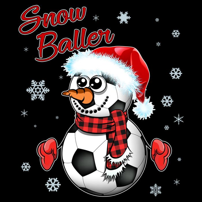 Snow Baller Soccer Chritsmas  Cooling Performance Crew T-Shirt