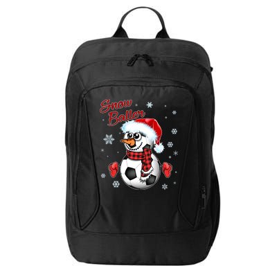 Snow Baller Soccer Chritsmas  City Backpack