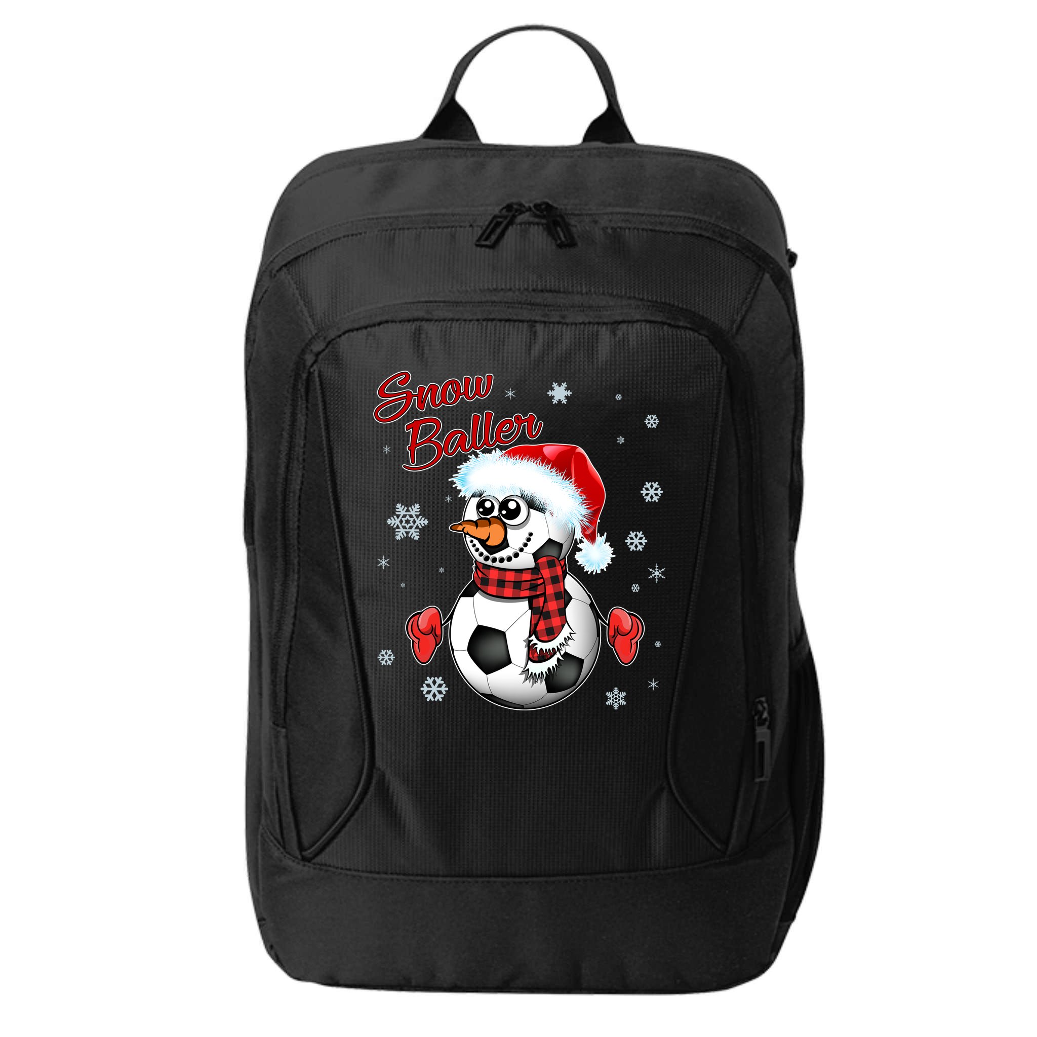 Snow Baller Soccer Chritsmas  City Backpack