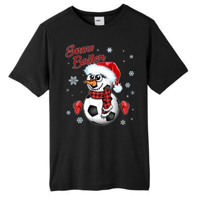 Snow Baller Soccer Chritsmas  Tall Fusion ChromaSoft Performance T-Shirt