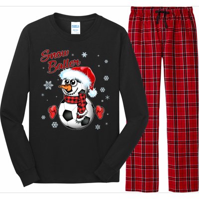 Snow Baller Soccer Chritsmas  Long Sleeve Pajama Set