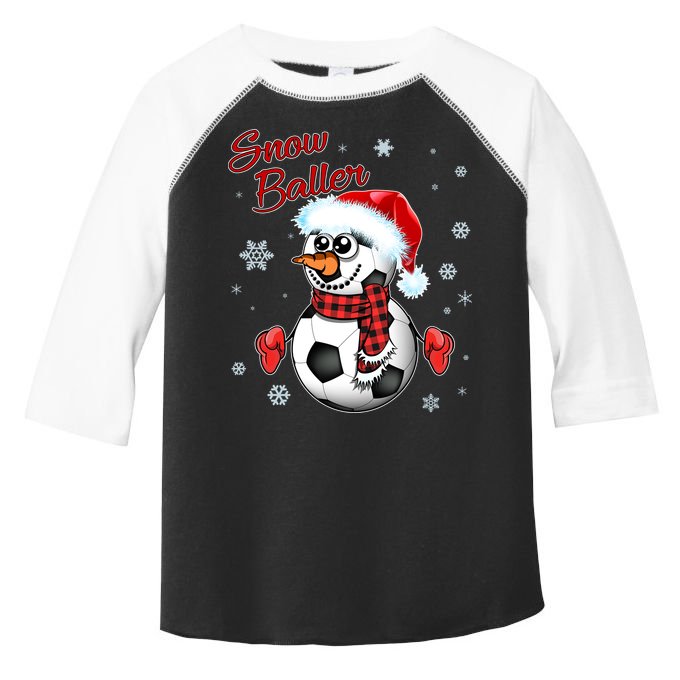 Snow Baller Soccer Chritsmas  Toddler Fine Jersey T-Shirt