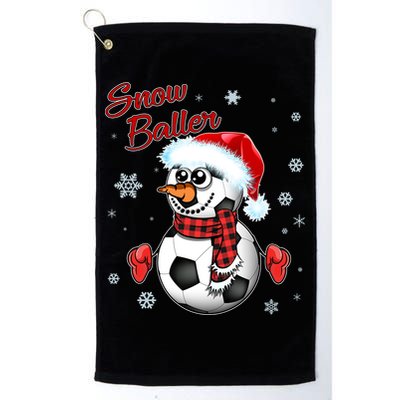 Snow Baller Soccer Chritsmas  Golf Towel