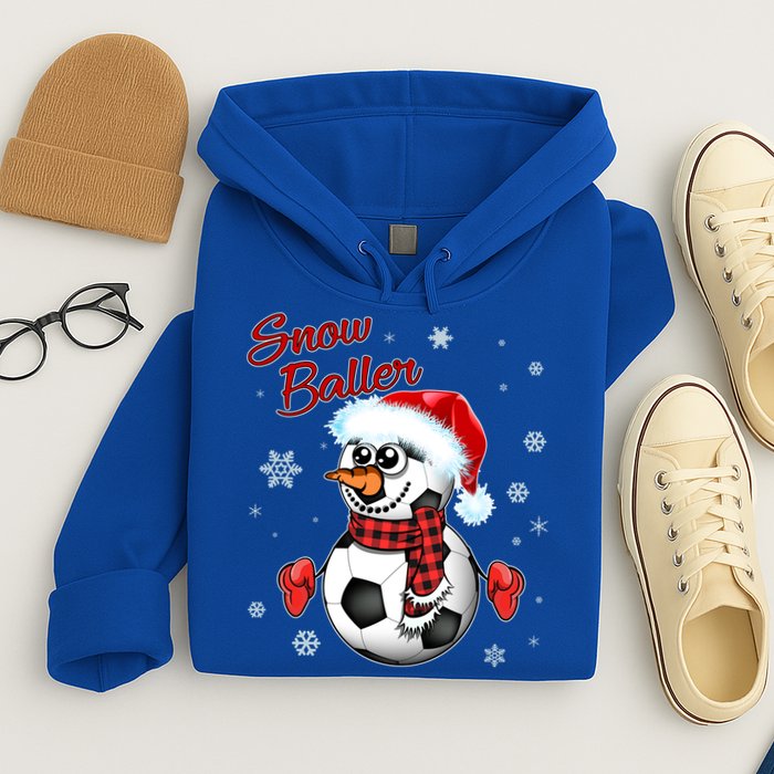 Snow Baller Soccer Chritsmas  Hoodie