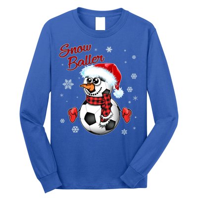 Snow Baller Soccer Chritsmas  Long Sleeve Shirt