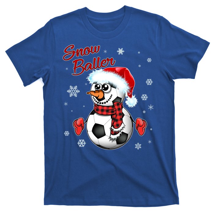 Snow Baller Soccer Chritsmas  T-Shirt